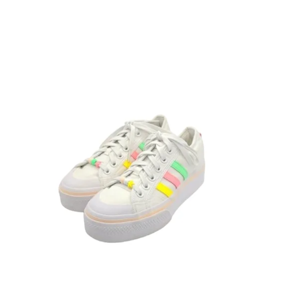 adidas gazelle silver green womens Adidas Women's Nizza Platform Mid Shoes